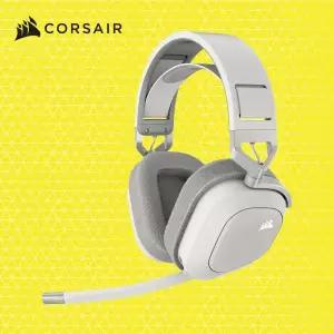 커세어 무선 헤드셋 업무용 게임용 가벼운 HS80 MAX RGB 화이트 MNS