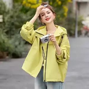 여성 캐주얼 야구 쇼트 슬림핏 점퍼 후드 봄가을 트렌치 코트 SPO마켓1