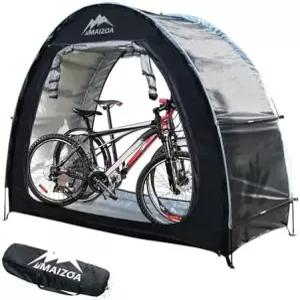 MAIZOA 78.8 x 31.5 65 인치 야외 자전거 커버 보관 창고 텐트 210D 옥스포드 두꺼운 방수 원단 알루미늄