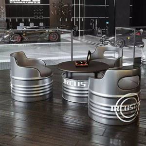 펜션 테이블 실비집 원형 바비큐 드럼통 고기집 철제 깡통 로스타