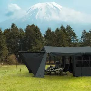 카즈미 와일드 필드 오스카 하우스 텐트 카키 리빙쉘 개방형 밀리터리 장박텐트