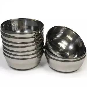 국그릇 스텐 대접 13cm 10개 세트 급식용 식기