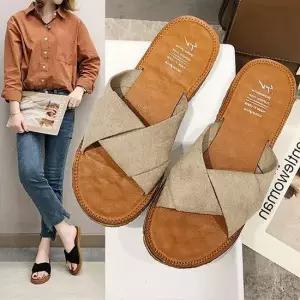 인기상품 크로스매듭슬리퍼 여름 쪼리 실내화 사무실 비치 [W38756F_260310]