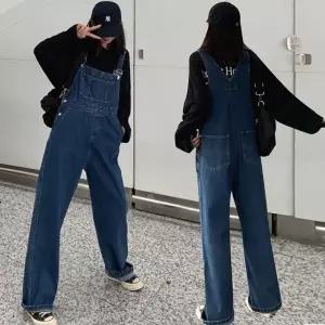 [하프클럽/셀러허브_여성트랜드패션]데님멜빵팬츠 데님멜빵바지 진청멜빵