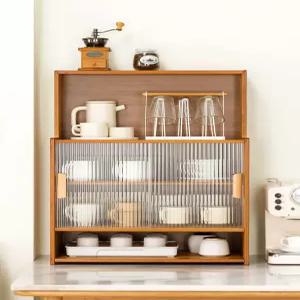 원목 미니찬장 빈티지 컵 그릇장 선반 수납장 찻잔 엔틱 쇼케이스