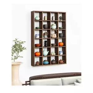 원목 머그컵 진열장 찻장 다도장 빈티지 수납 선반