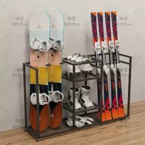 심플 스키 거치대 선반 디스플레이 보관대 스노우보드