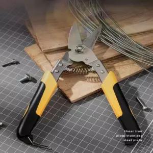 델리 다목적 양철 함석 철판 가위 215mm co-01332 (3B724) 금속재절단 공구 절단용