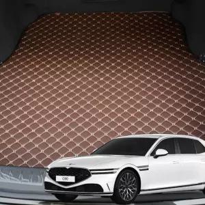 차바라기 제네시스 올뉴 G90 퀼팅 가죽 트렁크매트 자동차 트렁크 보호 RS4 용품