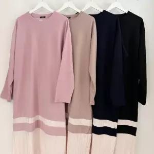 빅사이즈플리츠원피스 T655L501 블리주름배색롱원피스 AR (29878452A)