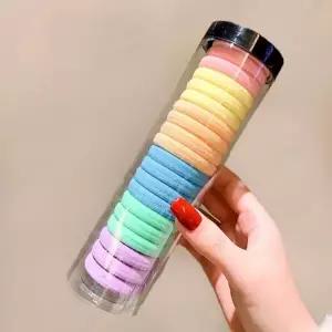 ( )무팁 머리끈 아이스크림 컬러 20개 세트 대용량 헤어끈 고무줄 데일리 헤어밴드