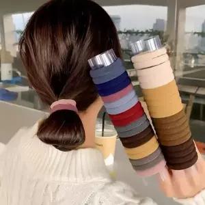 ( )무팁 머리끈 아이스크림 컬러 5통 세트 대용량 헤어끈 고무줄 데일리 헤어밴드