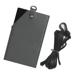 소가죽 미니 카드지갑 그레이 목걸이형 밴드 지갑