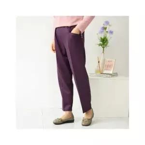 엄마옷마미소 방울 잔체크 바지 봄가을 오피스 출근룩 일자 밴딩 할머니 빅사이즈 40 70 마담 중년 여성 옷