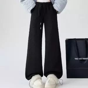 [하프클럽/셀러허브_여성트랜드패션]CWBP1663 누빔 퀄팅 기모 밴딩 팬츠 편안