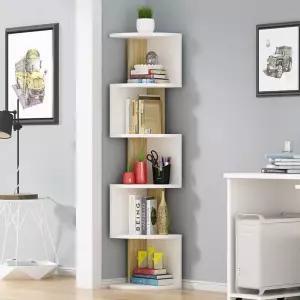 유백색 화이트 코너 수납장 틈새 모서리 삼각 다용도 장식장 캐비닛