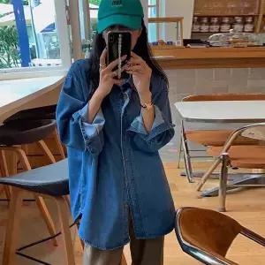 셔츠 마 남방 긴팔 봄 여름 루즈핏 반팔 폴로넥 디자인 빅사이즈 데님 여성 가을 겨울 이너웨어 캐주얼 스