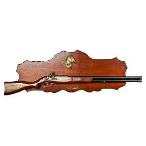 유럽 빈티지 벽장식 독수리 벽걸이 장식품 화승총 쌍총 머리 모형 총선반