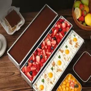 긴 티라미스틀 사각 파운드 베이킹 트레이 빵 케이크 몰드 팬