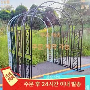 아치형 장미 넝쿨 울타리 화단 가든 지지대 식물