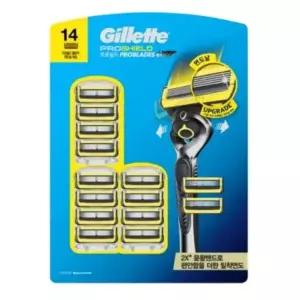 질레트 프로쉴드 옐로우 면도날 정품 14개 리필