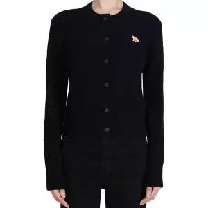 메종키츠네 25FW 여성 베이비 폭스 램스울 가디건 블랙 PW00506KT1006 P199