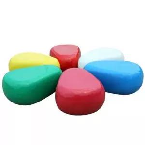 조약돌의자 보조의자 야외 라운지 로비 조경 타원형 카페