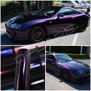 최고급 PET 광택 메탈릭 미드나잇 퍼플 비닐 랩 필름 자동차 블랙 체리 아이스 품질 보증