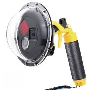 SOONSUN 고프로 포트, 방수 위한 렌즈 매크로 및 호환 필터 돔 10X 클로즈업 4.9M(147피트) 블랙용 모드 내장 사진을 수중 필터, 하우징 8 레드 표준 케이스