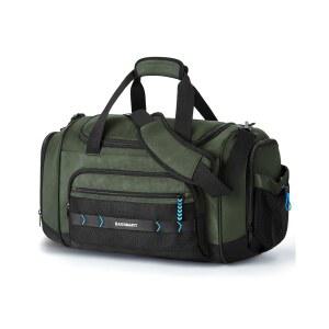 남성 및 여성용 가방 스포츠 여행용 더플백 휴대용 신발 수납공간과 젖은 포켓이 있는 가벼운 주말 오버 용 방수 운동 그린