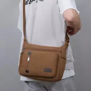 야무치 남성용 아웃도어 데일리룩 트렌드 가방 내마모성 크로스백 대용량 수납 숄더백 멀티 캔버스백 KUK5