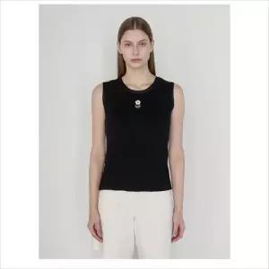 올리비아로렌 HC04 꽃 자수 메시 민소매 티셔츠  VVBAN5M3191