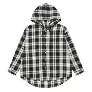 더센트럴 주니어 TC01 유니 후드 체크셔츠  26S5331