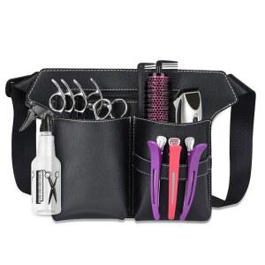 노버라이프 미용사 가위 가방, 이발사 PU 가죽 허리 파우치, 벨트가 있는 전문 미용 도구 보관 홀스터, 미용사를 위한 미용실 가방