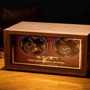 나무 원목 와치와인더 오토매틱 시계함 4구 자동