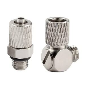 OD 3 4 6mm 미니 소형 공압 피팅 PC 스트레이트 PL 엘보 호스 수나사 M3 M4 M5 M6 기관 퀵 스크류 구리 파