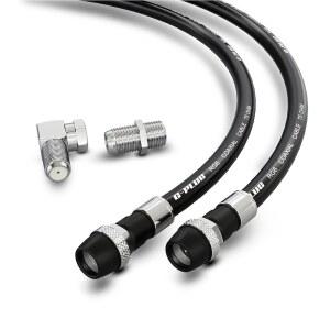 g-plug rg6 동축 케이블 9.1m(30피트) - 위성, 고성능 트리플 차폐, hdtv, f-타입 방수, 있는 75옴, 위한 커넥터가 실내/실외 사용을 인터넷,