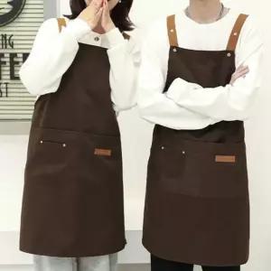 카페 공방 바리스타 주방 H형 스트랩 방수 앞치마 블랙