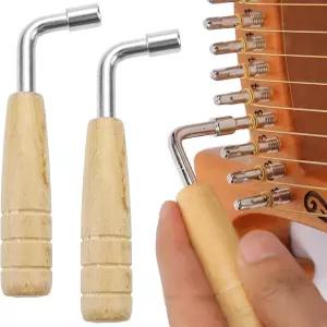 하프용 2팩 하프 튜닝 키 렌치 라이어 조정 레버 L자형 전문 멜로디 도구 음악 악기