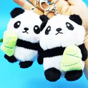 동물 인형 2개 세트 키링 열쇠고리 팬다 홀더판다 슬리퍼 팬더링 달란트 스터디카페 해피 학원 핸드메이드