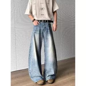 윈터솔져 팬츠 남친 청 빈티지 캐주얼 와이드 커프 슬라브 워싱 배기핏 데일리룩 KUK1