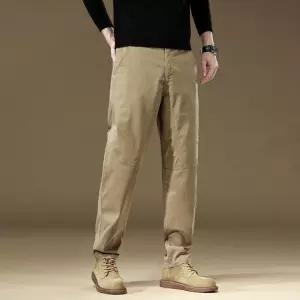EAMT 남자 배기핏 바지 캐주얼팬츠 봄가을 자수 테이퍼 슬랙스 주름방지 배기 YJ1