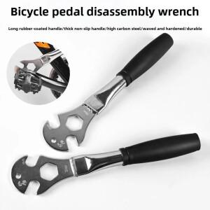 자전거 페달 렌치 엑스트라 롱 핸들 MTB 로드 마운틴 바이크 설치 제거 교체 수리 도구 스패너 15mm