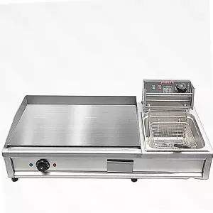 철판구이 일체형 튀김기 업소용 겸 그릴 조리기 전기