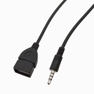 3.5mm 남성 AUX 오디오 잭 플러그-USB 2.0 여성 변환기 케이블 15cm 라인 자동차