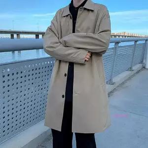 남자바바리 코트 트렌치 남성 봄코트 캐주얼 간절기 봄가을 하프def338