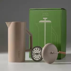 레스 세라믹 프렌치 프레스 커피 메이커 - 34온스 보온 석기 우아한 중립 색상 부에노스레스 문화에서