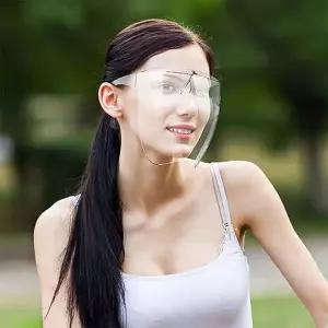 [셀러에이드]전면 보안경 얼굴 보호 벌초 작업 투명 안면 마스크