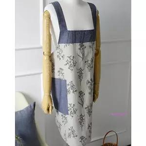 앞치마 허리 원피스형 꽃무늬 플라워 원피스 신혼 예쁜 선물 어깨끈 셔링 국산 여자uvw234