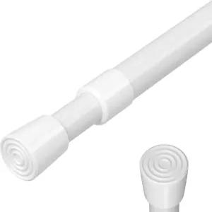 FVONZN 스프링 텐션 커튼 로드 17-41 조절 가능한 드릴링 화이트 스몰 쇼트 옷장 확장 윈도우용